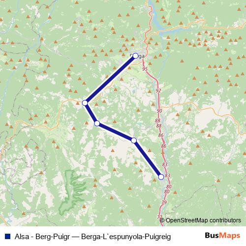 Alsa - Berg-Puigr bus Line Map