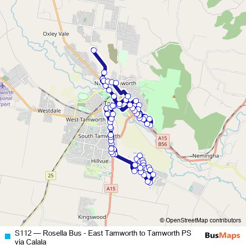 S112 bus Line Map