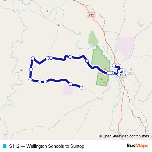 S112 bus Line Map