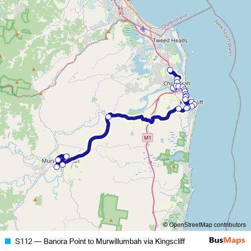 S112 bus Line Map