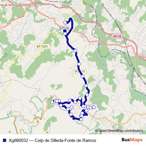 Xg860032 bus Line Map