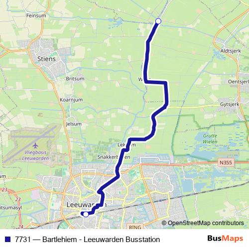 7731 bus Line Map