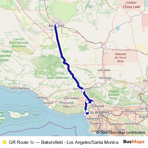 GR Route 1c bus Line Map