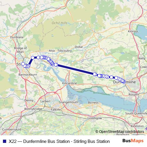 X22 bus Line Map