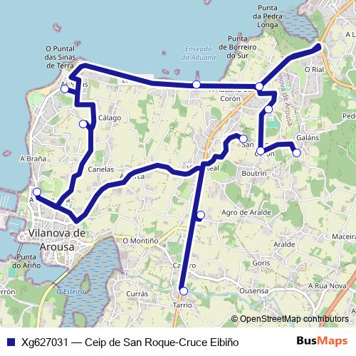 Xg627031 bus Line Map