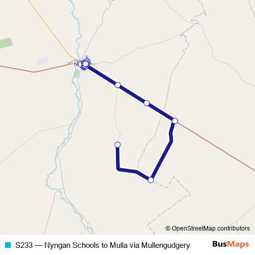 S233 bus Line Map