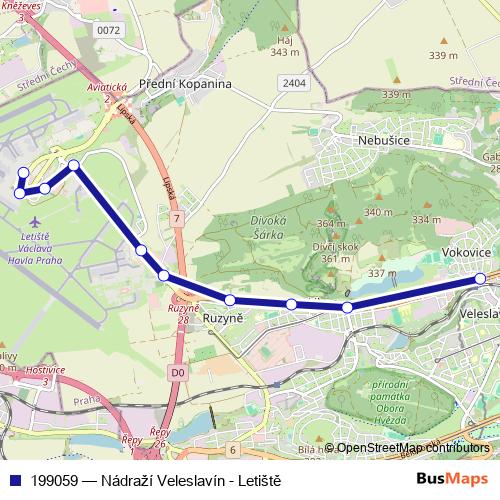 199059 trolleybus Line Map