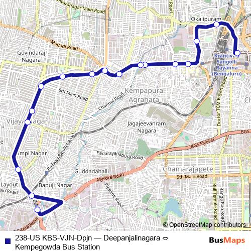 238-US KBS-VJN-Dpjn bus Line Map