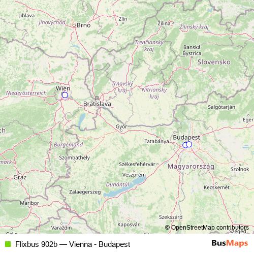 Flixbus 902b bus Line Map