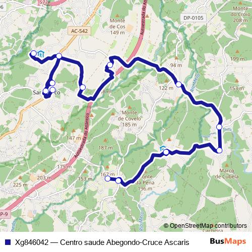 Xg846042 bus Line Map