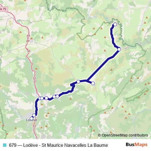 679 bus Line Map