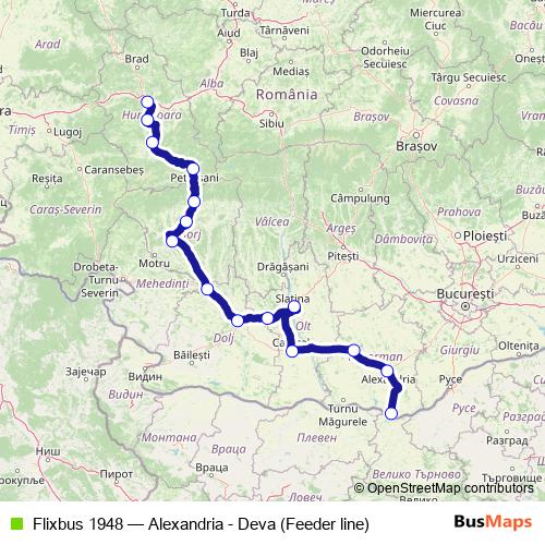Flixbus 1948 bus Line Map