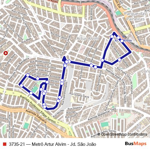 3735-21 bus Line Map
