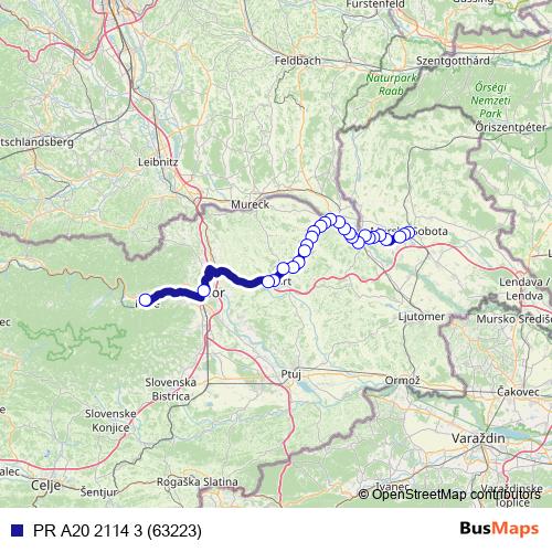 PR A20 2114 3 (63223) bus Line Map