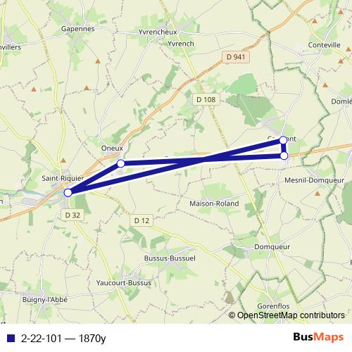 2-22-101 bus Line Map