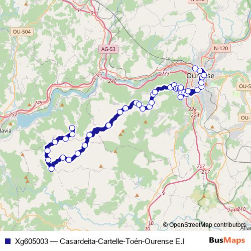 Xg605003 bus Line Map