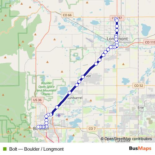 Bolt bus Line Map
