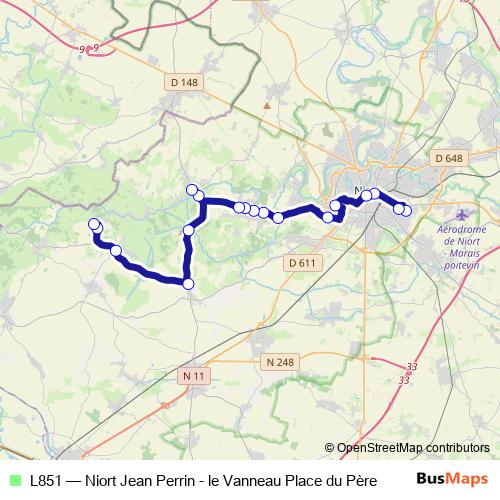 L851 bus Line Map