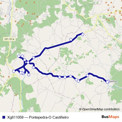 Xg811059 bus Line Map
