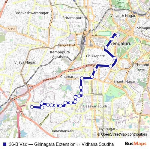 36-B Vsd bus Line Map
