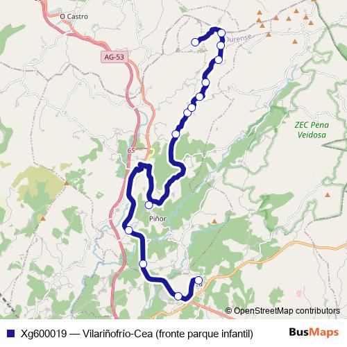 Xg600019 bus Line Map