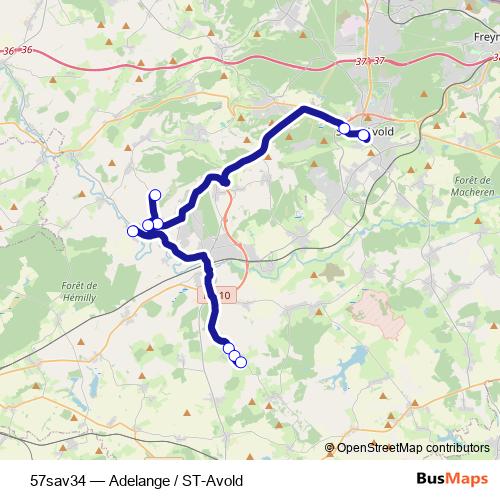 57sav34 bus Line Map