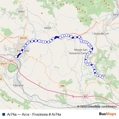 Ar74a bus Line Map