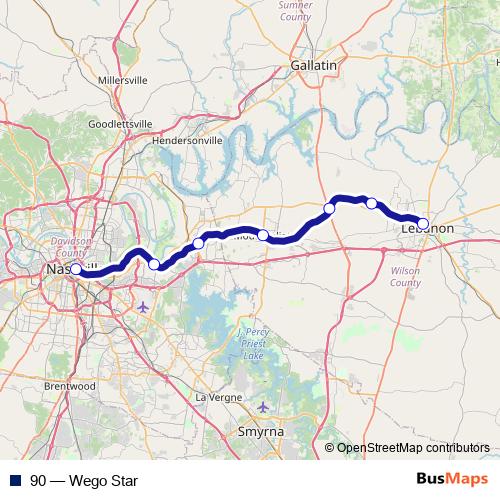 90 rail Line Map