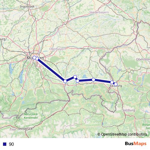 90 rail Line Map