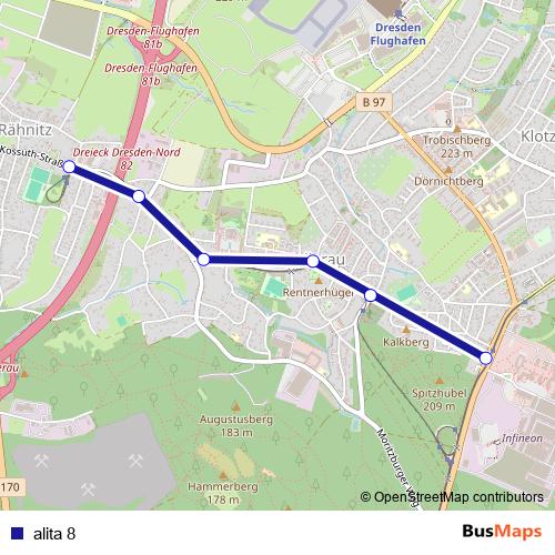 alita 8 bus Line Map