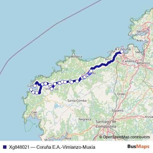 Xg848021 bus Line Map
