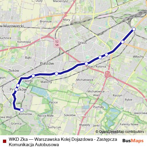 WKD Zka bus Line Map