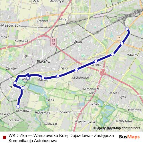 WKD Zka bus Line Map
