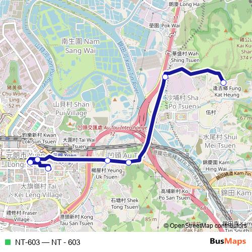 NT-603 bus Line Map