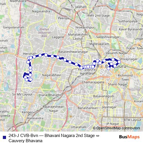 243-J CVB-Bvn bus Line Map