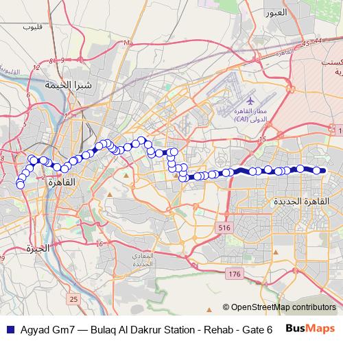 Agyad Gm7 bus Line Map