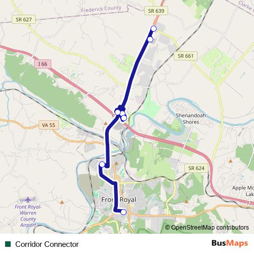 Corridor Connector bus Line Map