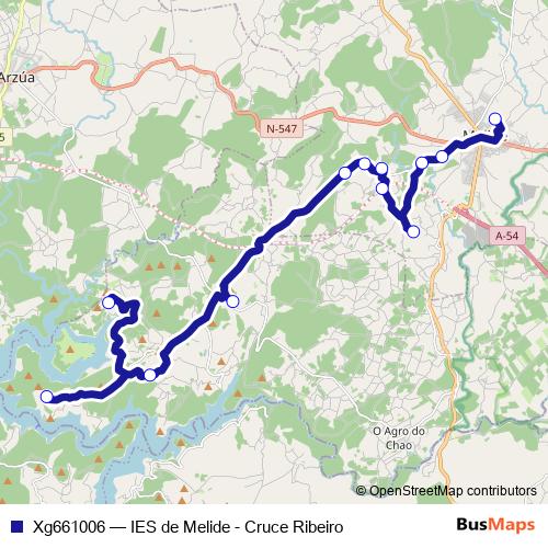 Xg661006 bus Line Map
