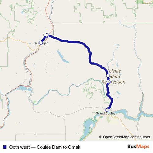 Octn west bus Line Map