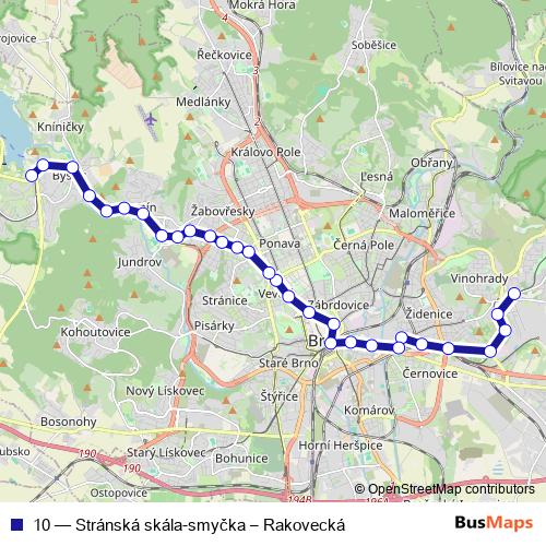 10 tram Line Map