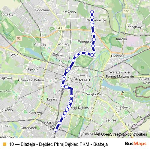 10 tram Line Map