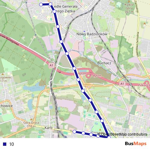 10 tram Line Map