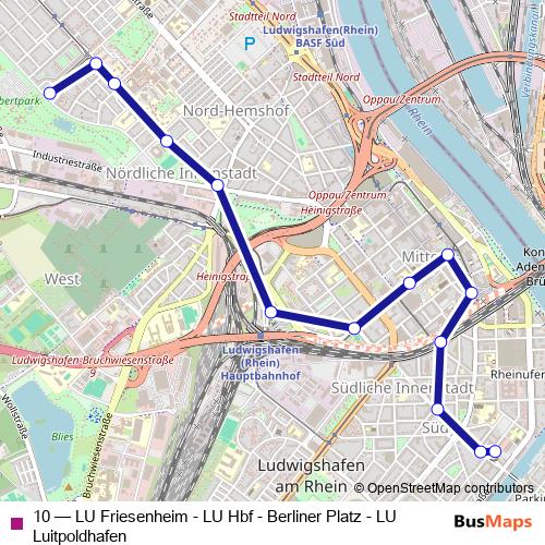 10 tram Line Map