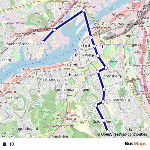 10 tram Line Map