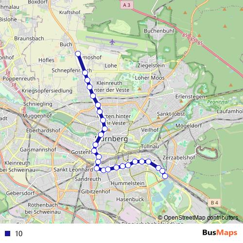 10 tram Line Map