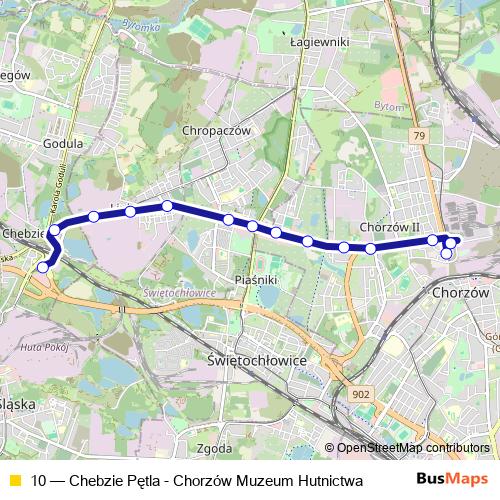 10 tram Line Map