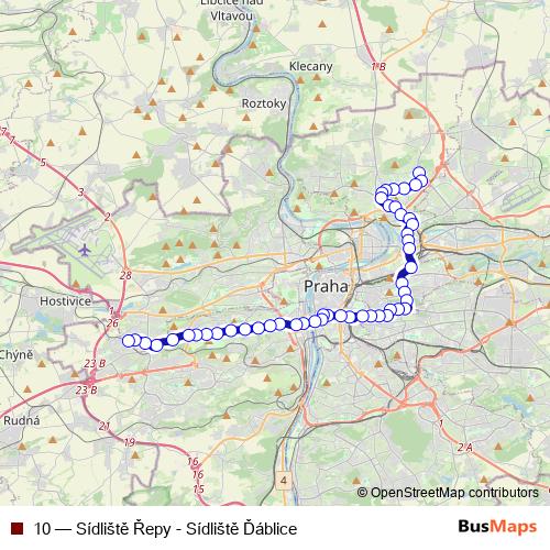 10 tram Line Map