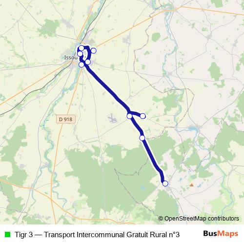 Tigr 3 bus Line Map