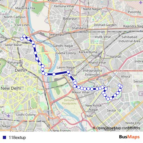 118extup bus Line Map