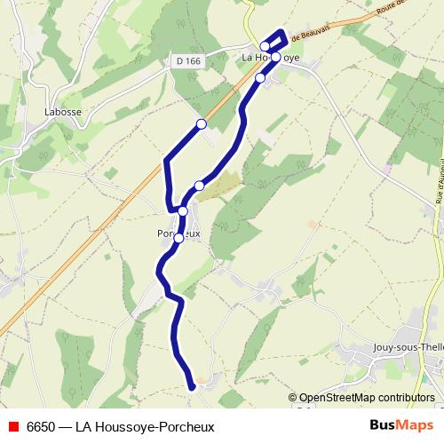 6650 bus Line Map
